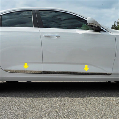 Cadillac CT4 Chrome Rocker Panel Set (on bottom door), 4pc 2020, 2021, 2022, 2023, 2024, 2025, 2026