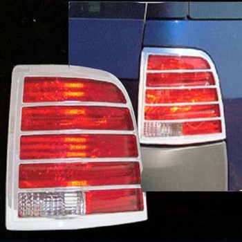Ford Explorer Chrome Tail Light Bezels, 2002, 2003, 2004, 2005, 2006, 2007, 2008, 2009, 2010