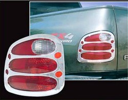 Ford F150 Flareside Chrome Tail Light Bezels, 1997, 1998, 1999, 2000, 2001, 2002, 2003