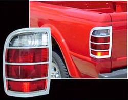 Ford Ranger Chrome Tail Light Bezels, 2pc 1998, 1999, 2000, 2001