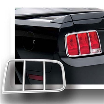 Ford Mustang Chrome Tail Light Bezels, 2005, 2006, 2007, 2008, 2009