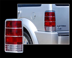 2007-2009 Dodge Nitro Chrome Tail Light Bezels