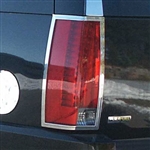 Cadillac Escalade Chrome Tail Light Bezels, 2007, 2008, 2009, 2010, 2011, 2012, 2013, 2014