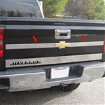 Chevrolet Silverado Chrome Upper Tailgate Logo Extension Trim, 2014, 2015, 2016, 2017, 2018