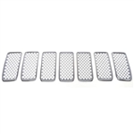 Jeep Grand Cherokee Chrome Grille Overlay, 7pc  2014, 2015, 2016
