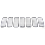 Jeep Grand Cherokee Chrome Grille Overlay, 7pc  2014, 2015, 2016