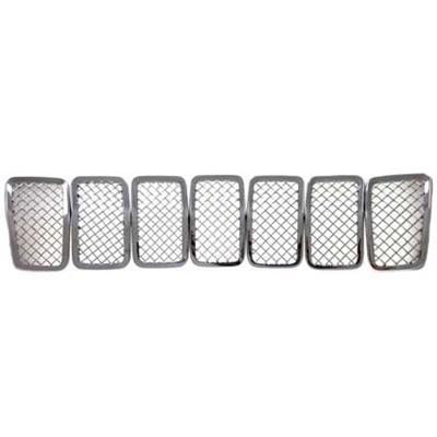 Jeep Cherokee Chrome Grille Overlay, 2019, 2020, 2021, 2022, 2023