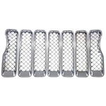 Jeep Wrangler Chrome Grille Overlays, 2018, 2019, 2020, 2021, 2022, 2023