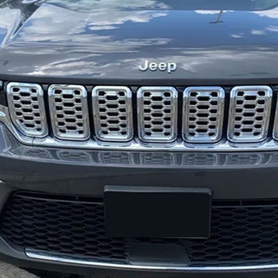 Jeep Grand Cherokee Chrome Grille Overlays, 8pc., 2022, 2023, 2024