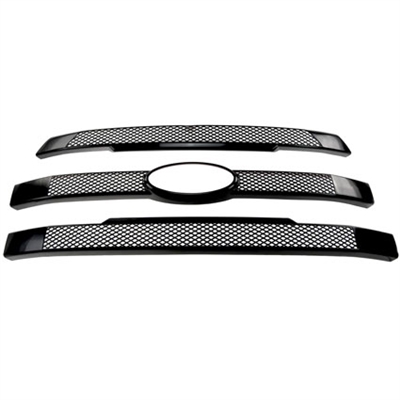 Ford F-150 Lariat Gloss Black Mesh Grille Overlay, 2015, 2016, 2017