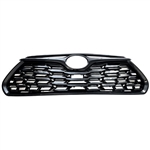 Toyota Highlander Gloss Black Grille Overlay,  2020, 2021, 2022, 2023, 2024, 2025, 2026