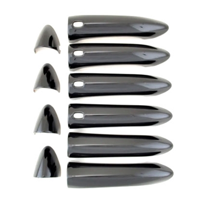 Buick Lacrosse Black Door Handle Covers (fits with smart key sensors), 10pc 2017, 2018, 2019