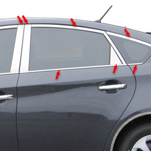 Toyota Prius Chrome Window Trim Package, 2010, 2011, 2012, 2013, 2014, 2015