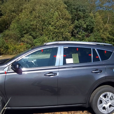 Toyota Rav4 Chrome Window Package, 16pc 2013, 2014, 2015, 2016, 2017, 2018