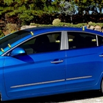 Hyundai Elantra Chrome Window Trim Package, 2017, 2018, 2019, 2020