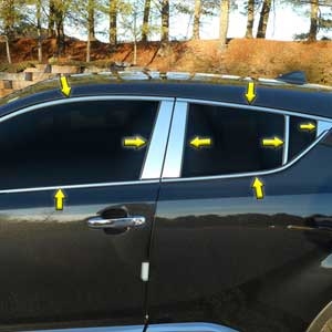 Toyota C-HR Chrome Window Trim Package, 2018, 2019, 2020, 2021, 2022, 2023