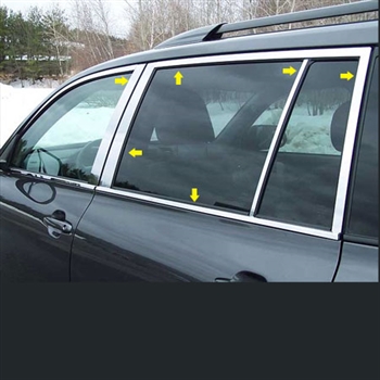 Toyota Highlander Chrome Window Trim Package, 14pc. Set, 2008, 2009, 2010, 2011, 2012, 2013