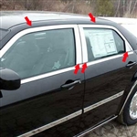 Chrysler 300 Base Chrome Window Package Trim, 2005, 2006, 2007, 2008, 2009, 2010