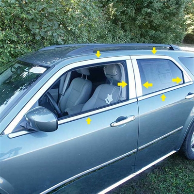 Dodge Magnum Chrome Window Trim, 2005, 2006, 2007, 2008