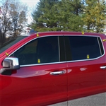 Chevrolet Silverado 1500 Crew Cab Chrome Window Trim, 12pc 2019, 2020, 2021, 2022, 2023, 2024, 2025, 2026