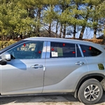 Toyota Highlander Chrome Window Trim Package, 14pc 2020, 2021, 2022, 2023, 2024, 2025, 2026