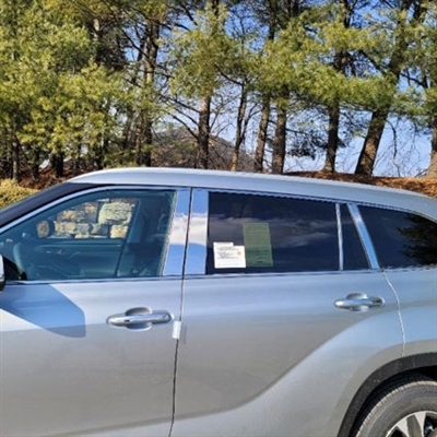 Toyota Highlander Chrome Window Trim Package, 6pc 2020, 2021, 2022, 2023, 2024, 2025, 2026