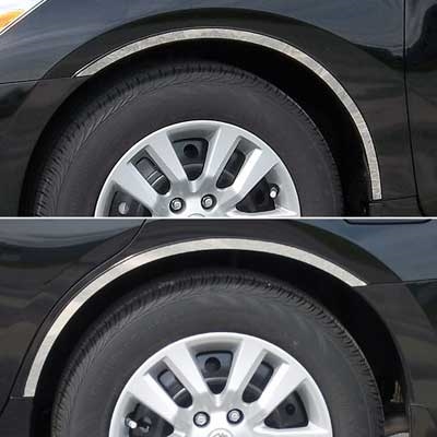 Nissan Altima Chrome Fender Well Trim, 4pc  2013, 2014, 2015