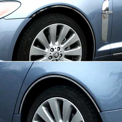Jaguar XF Chrome Fender Well Trim, 4pc  2009, 2010, 2011, 2012, 2013, 2014, 2015