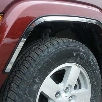 Jeep Commander Chrome Fender Well Trim, 6pc  2006, 2007, 2008, 2009, 2010