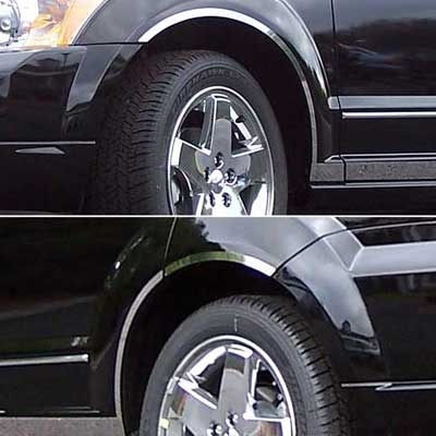 Dodge Caliber Chrome Fender Well Trim, 6pc  2007, 2008, 2009, 2010, 2011, 2012