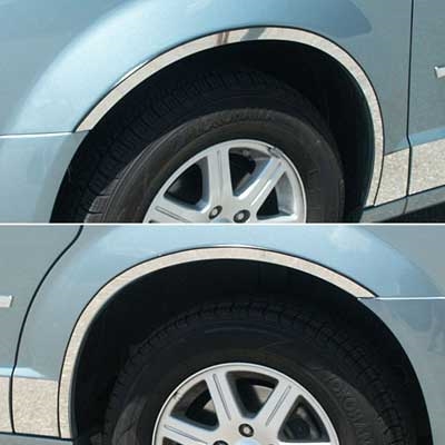 Dodge Grand Caravan Chrome Fender Well Trim, 4pc  2008, 2009, 2010, 2011, 2012, 2013, 2014, 2015, 2016, 2017, 2018, 2019, 2020