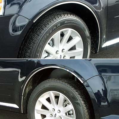 Ford Flex Chrome Fender Well Trim, 6pc  2009, 2010, 2011, 2012, 2013, 2014, 2015, 2016, 2017,2018, 2019
