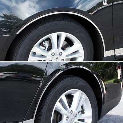 Lincoln MKS Chrome Fender Well Trim, 8pc  2009, 2010, 2011, 2012