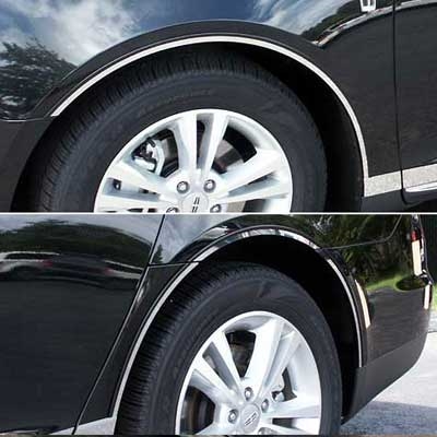 Lincoln MKS Chrome Fender Well Trim, 8pc  2013, 2014, 2015, 2016