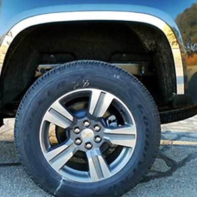 Chevrolet Colorado Chrome Fender Well Trim, 4pc  2015, 2016, 2017, 2018, 2019, 2020, 2021, 2022