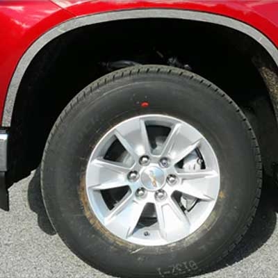 Chevrolet Silverado Chrome Fender Well Trim, 6pc 2019, 2020, 2021, 2022, 2023, 2024, 2025, 2026