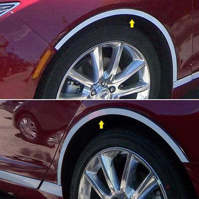 Lincoln MKZ Chrome Fender Well Trim, 2013, 2014, 2015, 2016, 2017, 2018, 2019, 2020