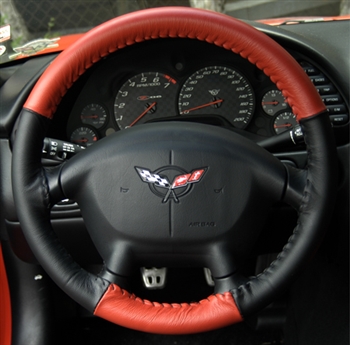 Chevrolet Corvette Leather Steering Wheel Cover by Wheelskins