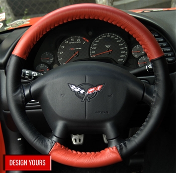 Single Color Leather Steering Wheel Cover by Wheelskins