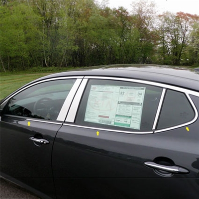 Kia Optima Chrome Window Sill Trim, 6pc 2011, 2012, 2013, 2014, 2015