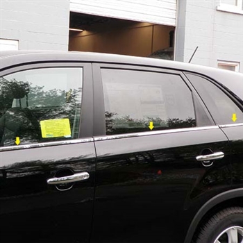Kia Sorento Chrome Window Sill Trim, 2011, 2012, 2013, 2014, 2015
