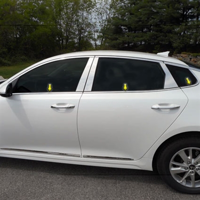 Kia Optima Chrome Window Sill Trim, 6pc 2016, 2017, 2018, 2019, 2020