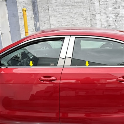 Kia Forte Chrome Window Sill Trim, 4pc  2019, 2020, 2021, 2022, 2023, 2024