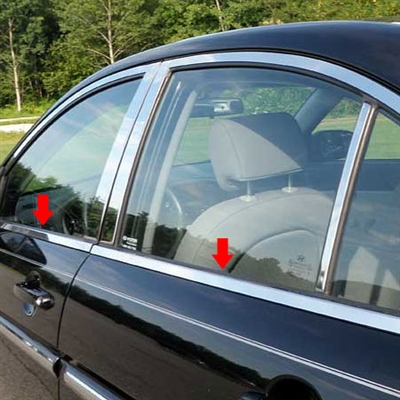 Hyundai Accent Chrome Window Sill Trim, 2006, 2007, 2008, 2009, 2010, 2011