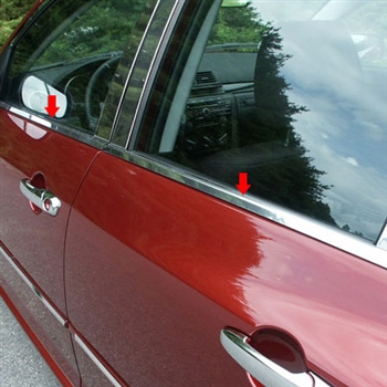 Mazda 3 Hatchback Chrome Window Sill Trim, 4pc., 2004, 2005, 2006, 2007, 2008, 2009