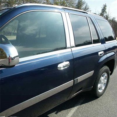 Chevrolet Trailblazer Chrome Window Sill Trim Package, 10pc 2002, 2003, 2004, 2005, 2006, 2007, 2008