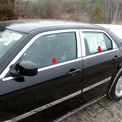 Chrysler 300 Chrome Window Sill Trim, 4pc 2005, 2006, 2007, 2008, 2009, 2010