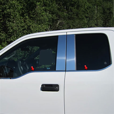 Ford F150 Super Cab Chrome Window Sill Trim, 2015, 2016, 2017, 2018, 2019, 2020