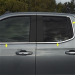 Chevrolet Silverado 1500 Double Cab Chrome Window Sill Trim, 2019, 2020, 2021, 2022, 2023