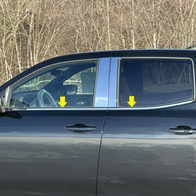 Chevrolet Colorado Chrome Window Sill Trim, 4pc  2023, 2024, 2025, 2026